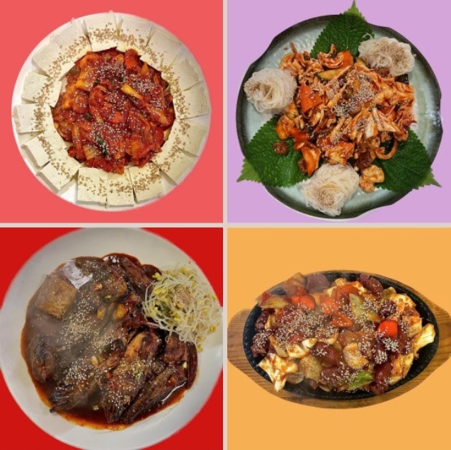 두부김치,골뱅이무침,코다리찜,소세지야채볶음.jpg